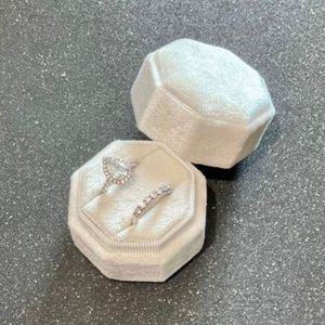 Ivory Double Octagon Ring Box - Used For Detail Shots Only